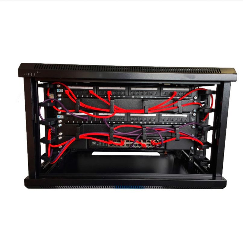 Qube 6U Vertical Wall Box Cable Management (1 Pair) QUBE Network